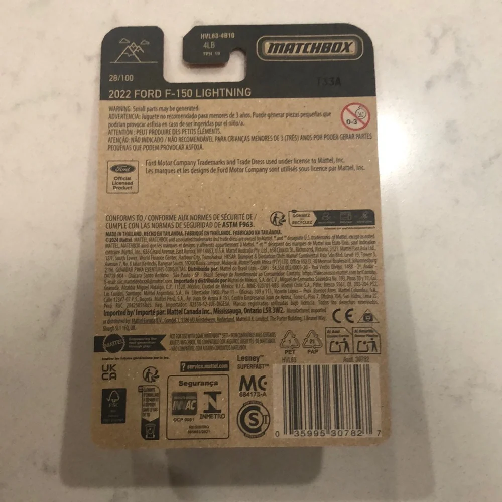 Matchbox Black Ford F-150 Lightning Toy Truck